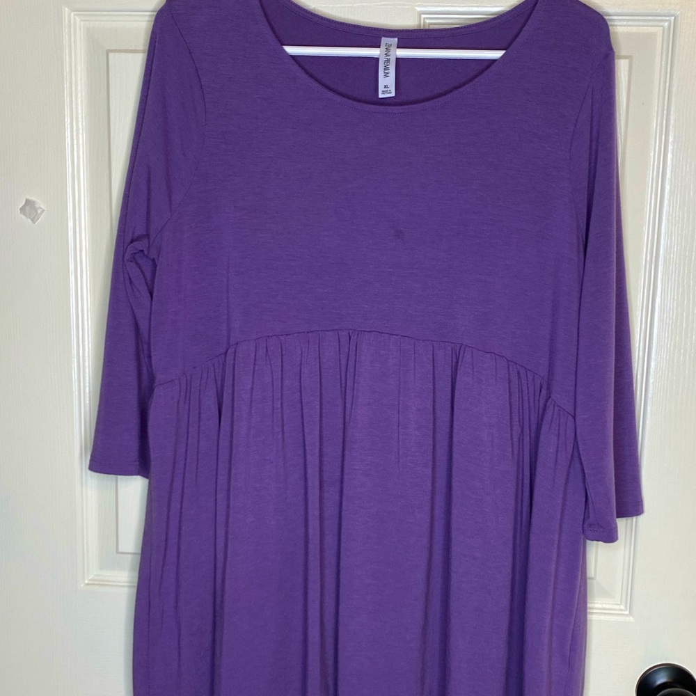 Zenana Premium - Purple baby doll top - size XL